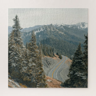 Schneewald auf dem Highway