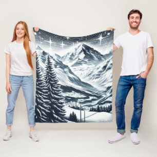 Schneewald Fleecedecke