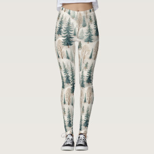 Schneewald-Muster – Friedliche Winterlandschaft Leggings
