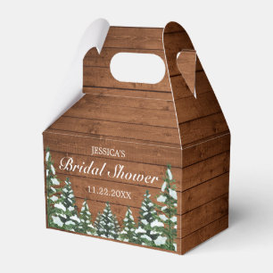 Schneewald und Waldkiefer Brautparty Geschenkschachtel