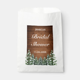 Schneewald und Waldkiefer Brautparty Geschenktütchen
