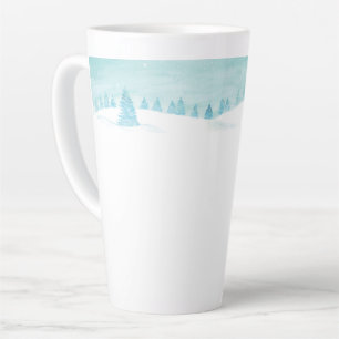 Schneewaldlandschaft mit Bäumen Milchtasse