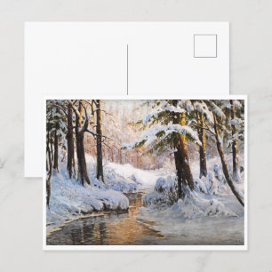 Schneewaldlandschaft, Walter Moras Postkarte
