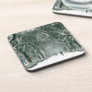 Schneeweg des Zentralparks Untersetzer