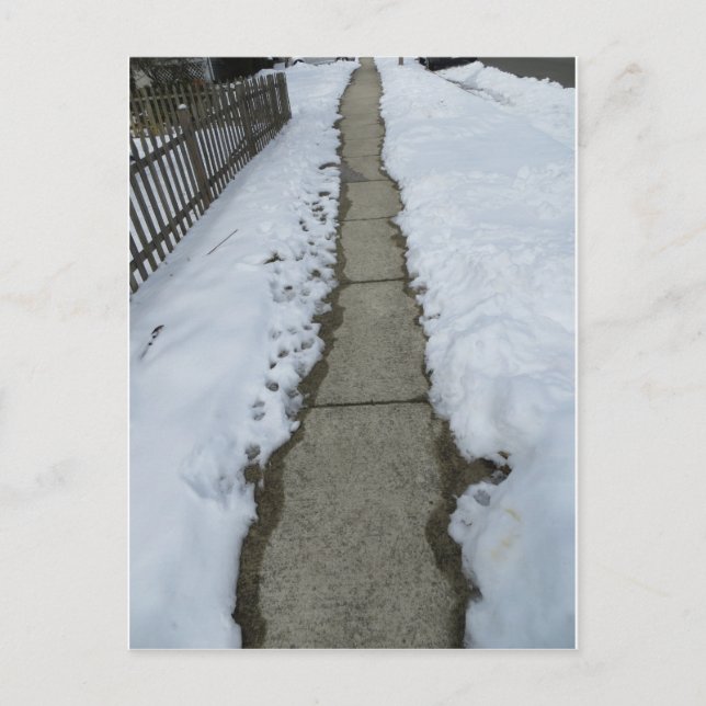 Schneeweg Postkarte (Vorderseite)