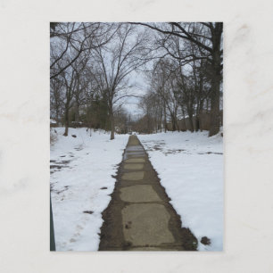 Schneeweg Postkarte