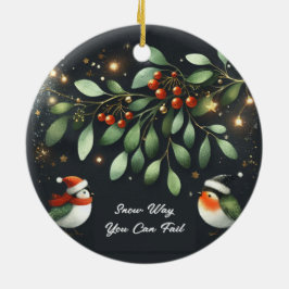 Schneeweg Versagt Keramik Ornament