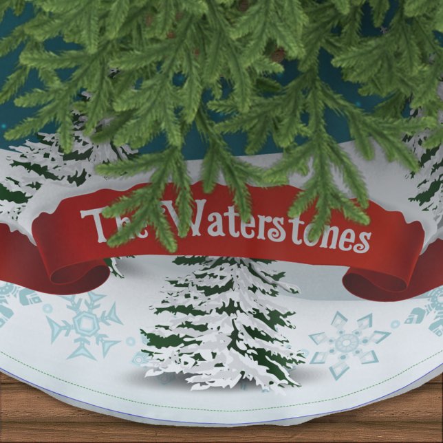 Schneeweihnacht Polyester Weihnachtsbaumdecke (Von Creator hochgeladen)