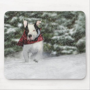 Schneeweihnachtliche Gruß für Hund Lover Mousepad