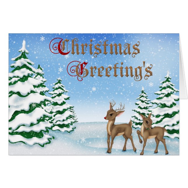 Schneeweihnachtliche Grüße (Vorderseite (Horizontal))