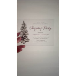 Schneeweihnachtsbaum Weihnachtsfest Weihnachtsfest Acryleinladungen