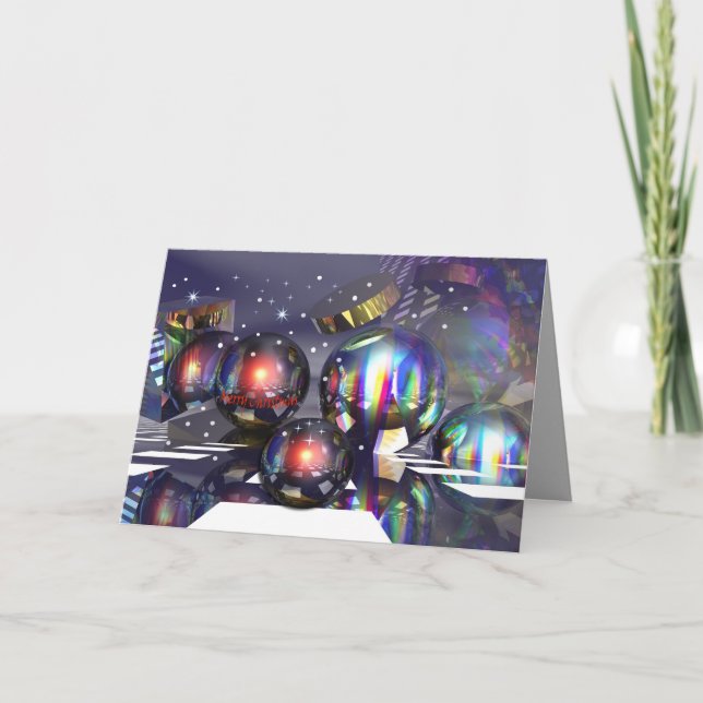 Schneeweihnachtskarte Feiertagskarte (Vorderseite)