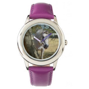 "Schneeweiß: Das majestätische Steed" Armbanduhr
