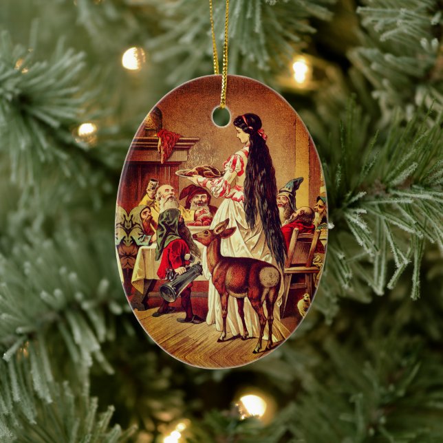 Schneeweiß - Märchen - Grimm Keramik Ornament (Baum)