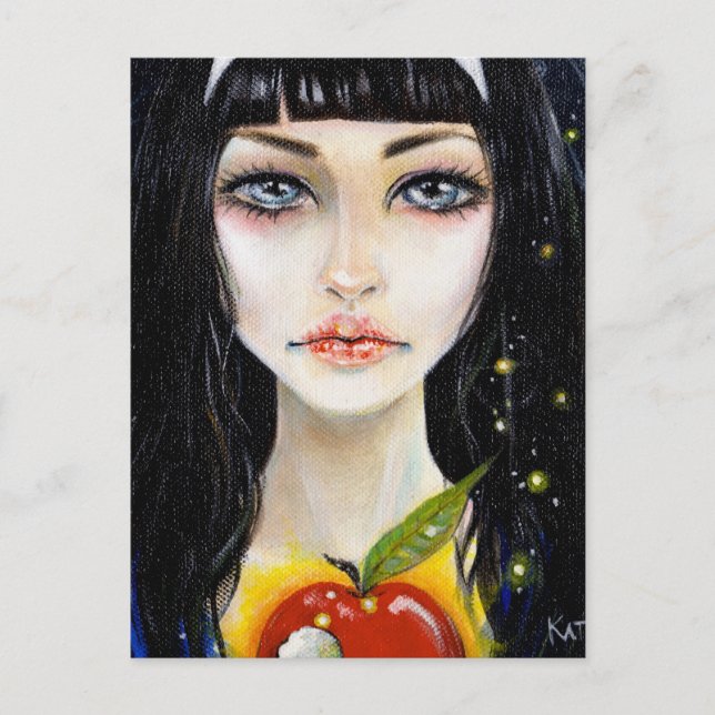 Schneeweiß und die Poison-Apple-Postkarte Postkarte (Vorderseite)