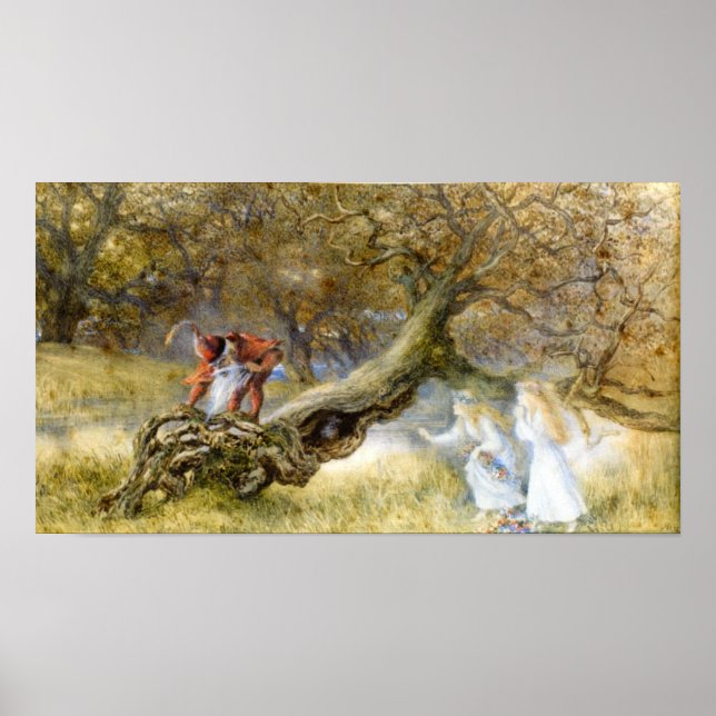 Schneeweiß und Rose rot Poster (Vorne)