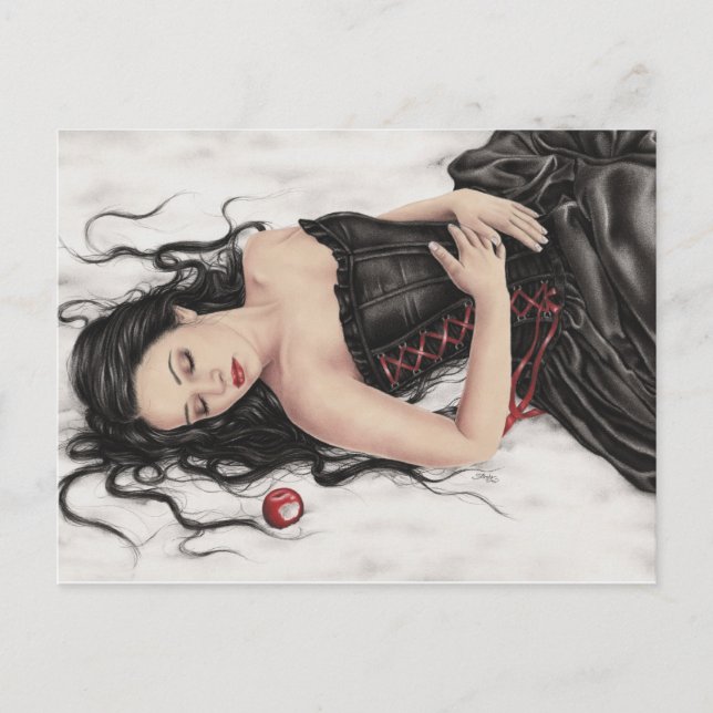 Schneeweiße fallen Postkarte (Vorderseite)