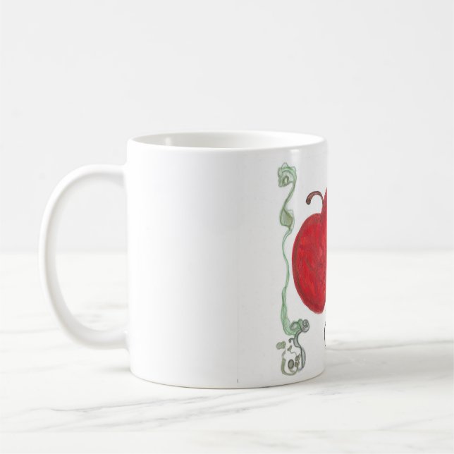 Schneeweiße Tasse (Links)