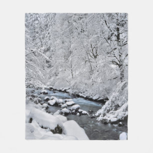 Schneeweißer Bach landschaftlich, Oregon Fleecedecke