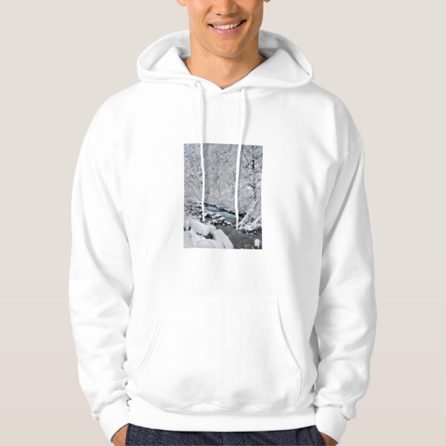 Schneeweißer Bach landschaftlich, Oregon Hoodie (Vorderseite)
