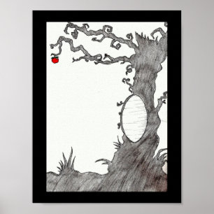 Schneeweißer Zauberbaum Poster