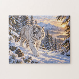 Schneeweißes Tigermotiv