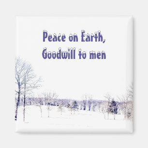 Schneewinterlandschaft Magnet