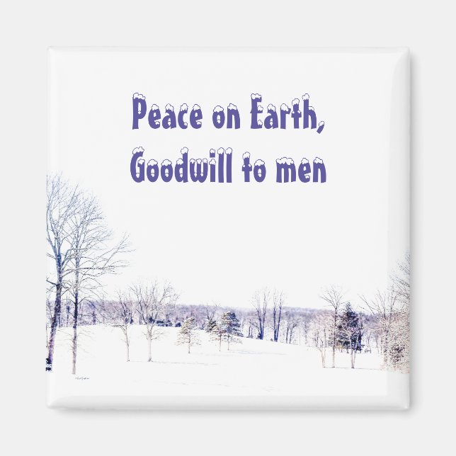 Schneewinterlandschaft Magnet (Vorne)
