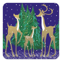 Schneewinters im Wald | Blau |