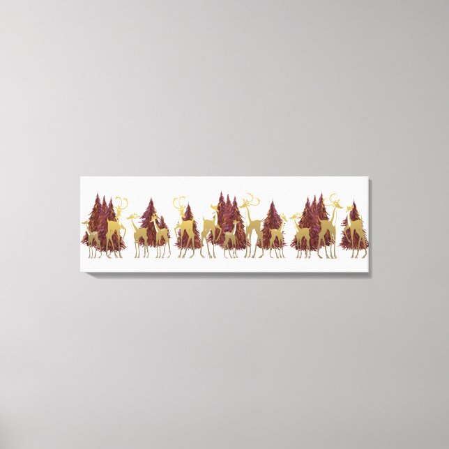 Schneewinters im Wald Leinwanddruck (Vorderseite)