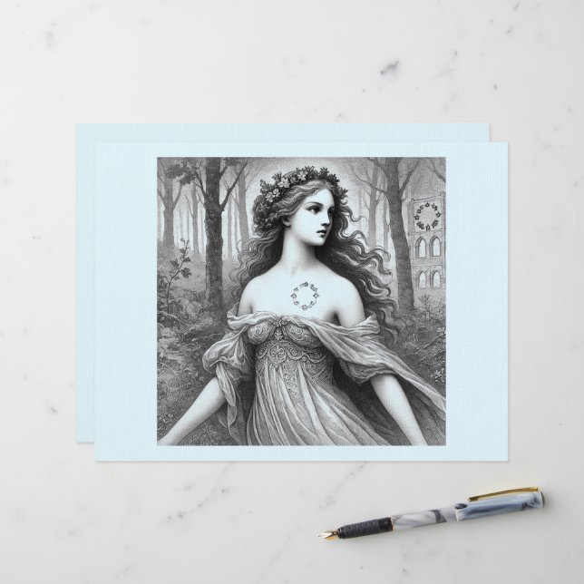 Schneewittchen Europa – Snow White Europe Briefbogen (Vorderseite/Rückseite Beispiel)