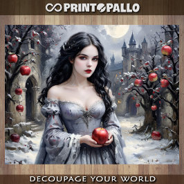 Schneewittchen und der Apfel - Decoupage Geschenkpapier Set
