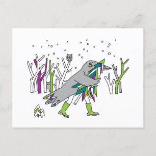 Schneezeit Postkarte