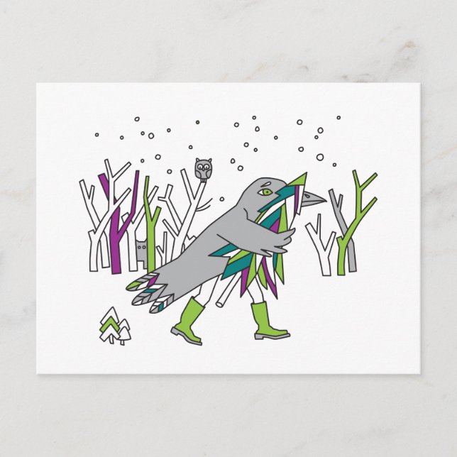 Schneezeit Postkarte (Vorderseite)