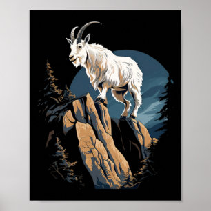 Schneeziege Klettertier Bergsteigen _3 Poster
