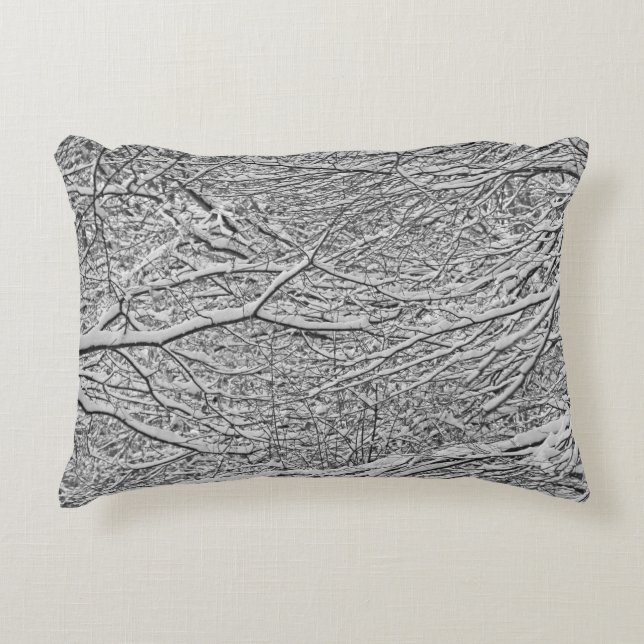 Schneezweige Akzent Pillow Zierkissen (Vorderseite)