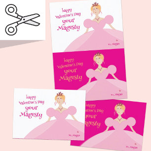 Schneidbare hübsche Prinzessin Valentinskarte Paar Dankeskarte