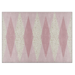 Schneidbrett im modernen rosa Argyle-Muster des mi Schneidebrett