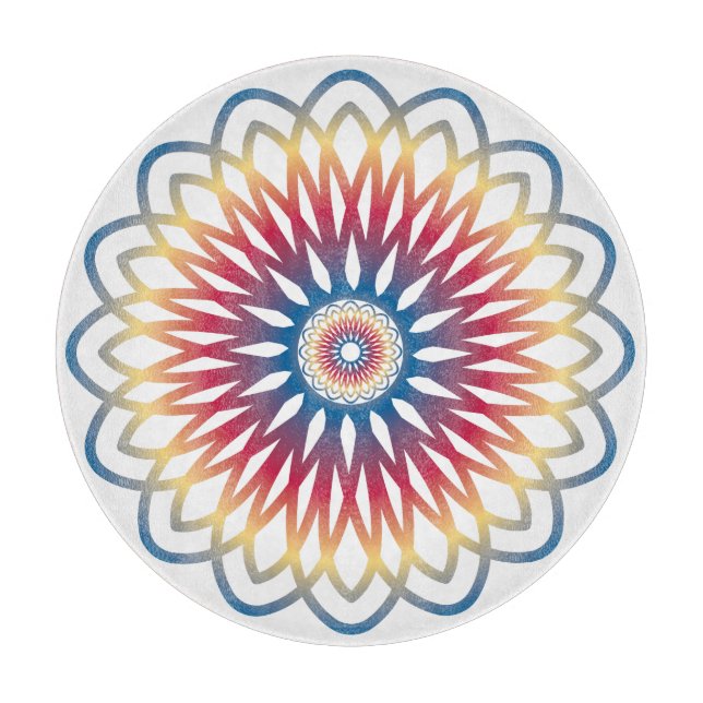 Schneidbrett-Kunst-Mandala-Design Schneidebrett (Vorderseite)