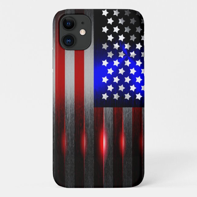 Schneide-Edge Laser Cut American Flag 1 Case-Mate iPhone Hülle (Rückseite)