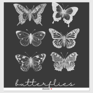 Schneide Vinyl Sticker Butterfly Frau. Sei ein