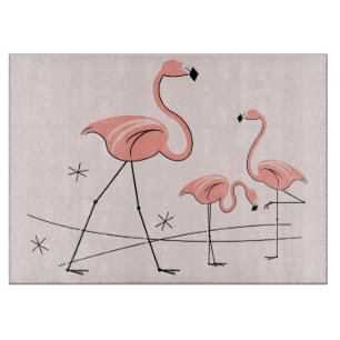 Schneidebrett des Flamingo-rosa Trios 2
