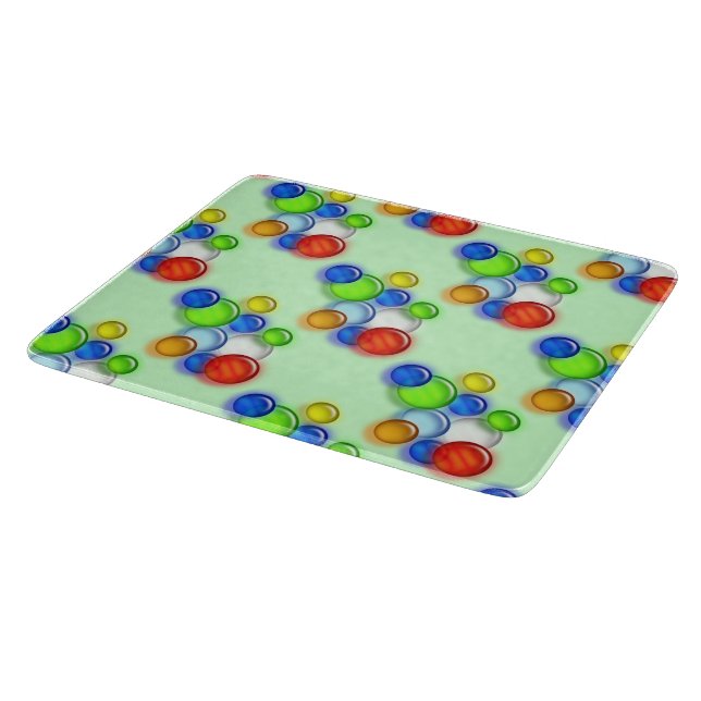 Schneidebrett - farbige Blasen (Ecke)