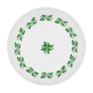 Schneidebrett - Holly Wreath