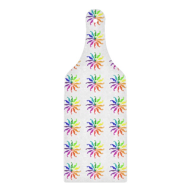 Schneidebrett - Mehrfarbige Räder (Vorderseite)