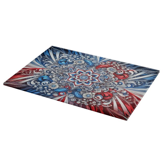 Schneidebrett mit französischem Farbdesign (Ecke)