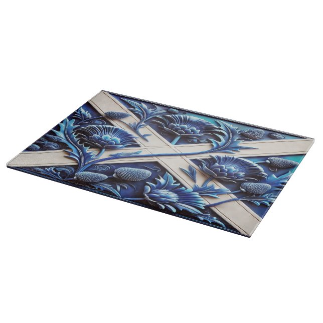 Schneidebrett mit schottischem Design (Ecke)