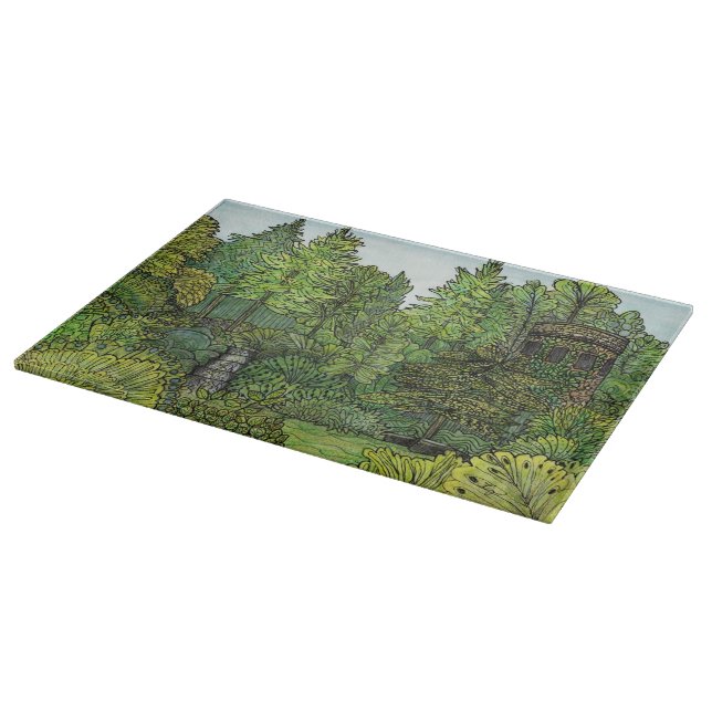 Schneidemaschine - Uhrturm - Langholzgärten Schneidebrett (Ecke)