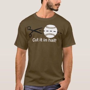 Schneiden Sie den Ball in halb Baseball IQ Hitter T-Shirt