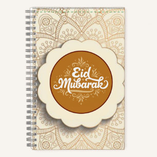Schneiden Sie Eid Mubarak Notizbuch